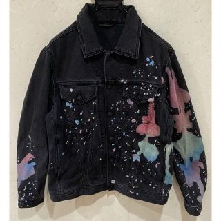 ディーゼル(DIESEL)の＊ディーゼル NHILL-C-SP ペイント デニムジャケット チュニジア製 M(Gジャン/デニムジャケット)