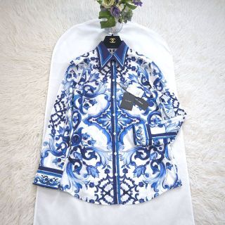 本物 美品 ドルチェ&ガッバーナ シルク100% フラワー チュニック
