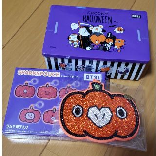 BTS BT21 スパークスポーチ&クッキー缶　ハロウィン　 MANG(キャラクターグッズ)