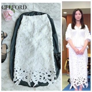 セルフォード　celford  リボンレーススカート　36 S 美品