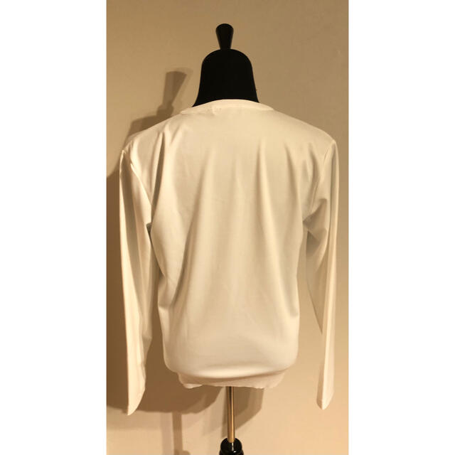 MK MICHEL KLEIN homme(エムケーミッシェルクランオム)のMKミッシェルクランオム　MKオム ボーダー切り替えカットソー白 メンズのトップス(Tシャツ/カットソー(七分/長袖))の商品写真