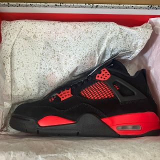 ナイキ(NIKE)のair jordan 4 retro crimson red thunder(スニーカー)