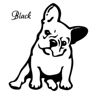 【新品】 フレンチブルドッグ フレブル ステッカー シール 車 パソコン 窓 黒(犬)