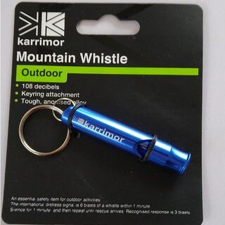 カリマー(karrimor)のKarrimor マウンテンホイッスル 緊急 SOS 笛　ブルー(登山用品)