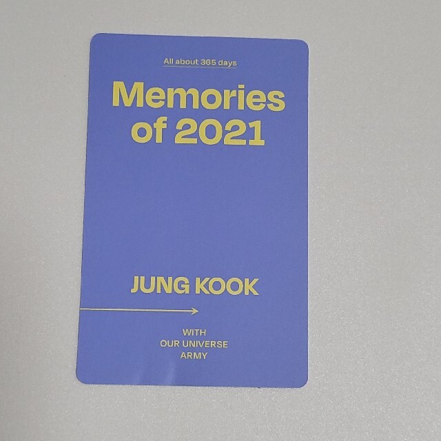 K-POP/アジアMemories　2021 BTS ジョングク ランダムトレカ