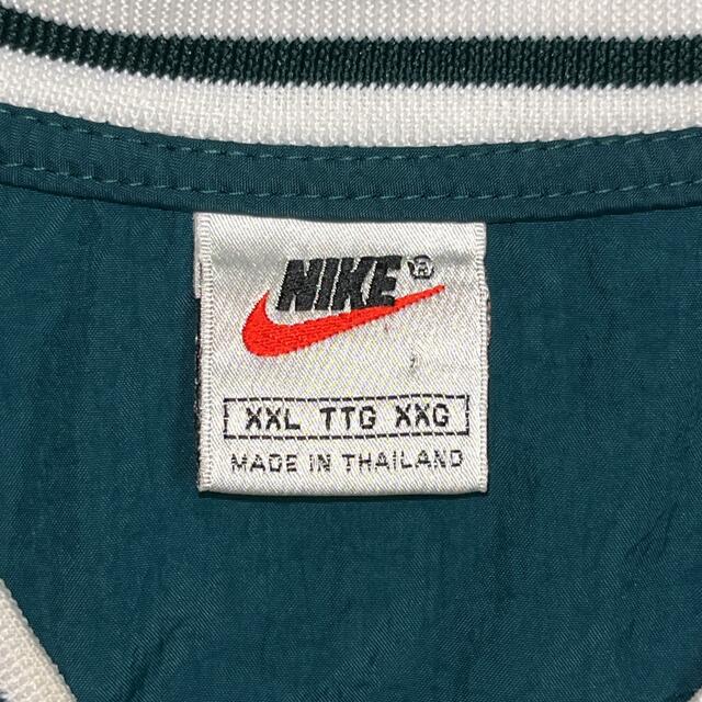 NIKE(ナイキ)の【90s】 NIKE ナイキ ナイロンジャケット プルオーバー 緑 刺繍ロゴ メンズのジャケット/アウター(ナイロンジャケット)の商品写真