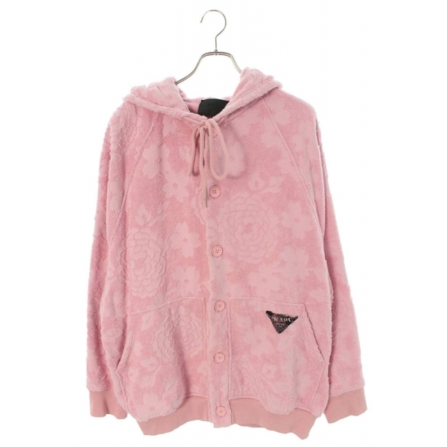 PRADA - プラダ 22SS JACQUARD TERRYCLOTH HOODIE UJL210 S221 10E3 ジャガードテリー