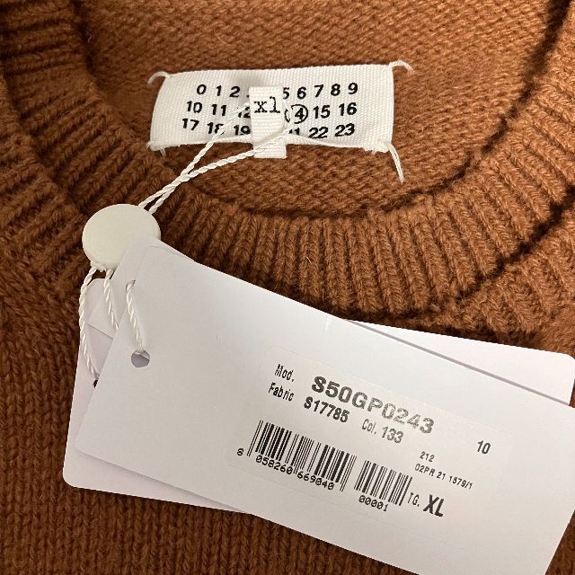 単品購入可 定価13.6万 新品 XL マルジェラ 21aw エルボーパッチニット