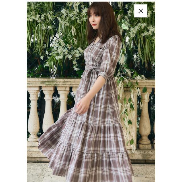 herlipto☆Bergamo Plaid Tiered Long Dress