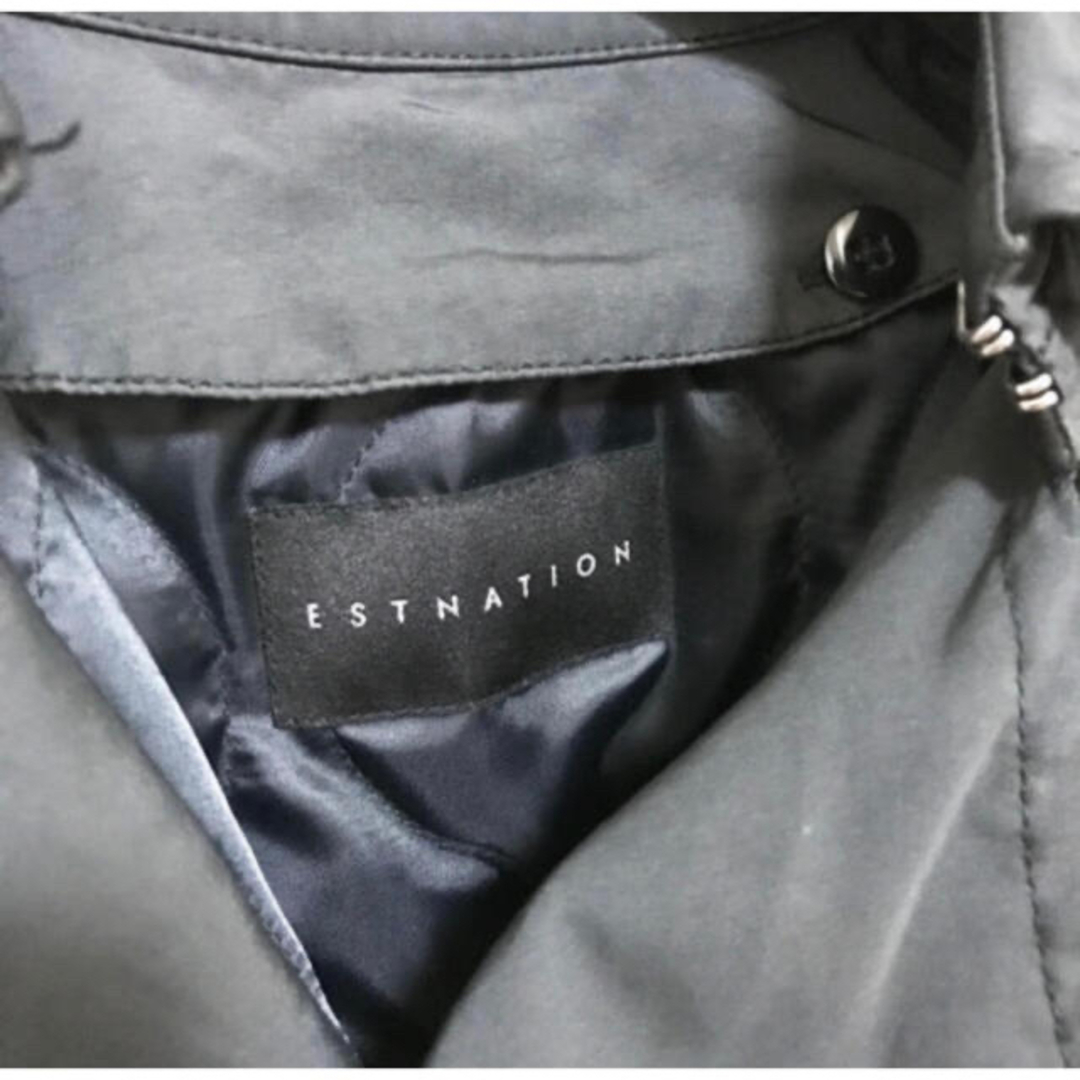 SALE【送料無料】新品 エストネーション ブラック S オシャレ レア メンズのジャケット/アウター(トレンチコート)の商品写真