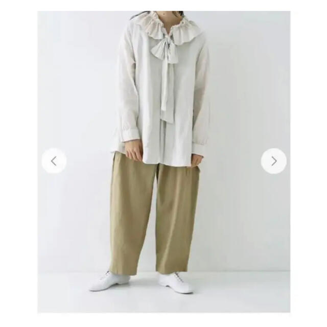 ネストローブ リネン近江晒リボン付きベスト