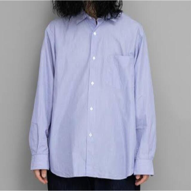 新品未使用 COMOLI size3 SAX STRIPE shirt 22aw
