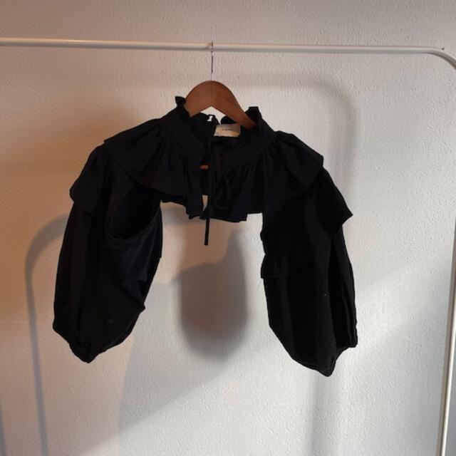 EDIT.FOR LULU(エディットフォールル)のpapier パピエ　Holder blouse/black つけ襟 レディースのアクセサリー(つけ襟)の商品写真