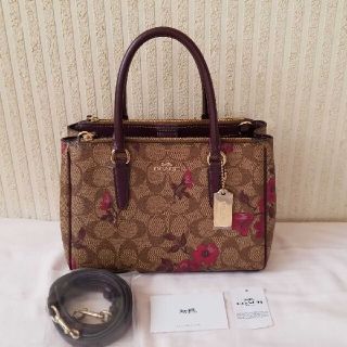 コーチ(COACH)の美品　COACHコーチ　花柄トードバック　2way 中古品です。(トートバッグ)