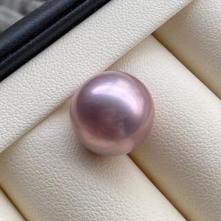 クリームmac様ご専用　本真珠　淡水エジソンパールルース　大珠ピンク紫(片穴)(各種パーツ)