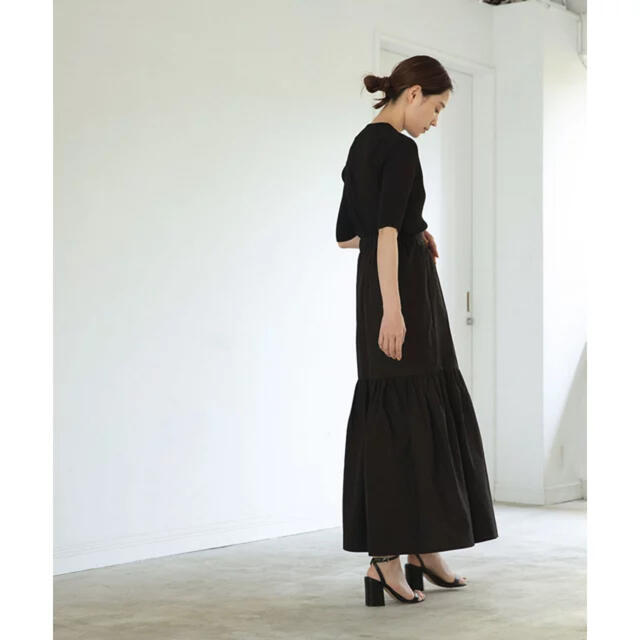 marjour  MONOTONE  TEARED  SKIRT