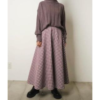 ルシェルブルー チェックスカート ロングスカート/マキシスカートの