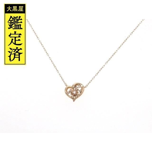 4℃ ヨンドシー ネックレス ハートモチーフ K10 PG ダイヤ【473】 - www