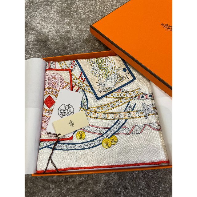 未使用 HERMES エルメス カレ 70 ピケ 《ハートのクイーン》スカーフ