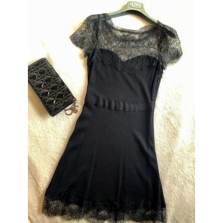 ディオール(Christian Dior) ひざ丈ワンピース(レディース)(レース ...