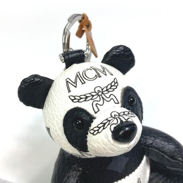 エムシーエム MCM パンダ ロゴグラム バッグチャーム キーホルダー