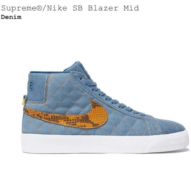 Supreme(シュプリーム)のSupreme × Nike SB Blazer Mid "Denim" メンズの靴/シューズ(スニーカー)の商品写真