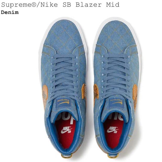 Supreme(シュプリーム)のSupreme × Nike SB Blazer Mid "Denim" メンズの靴/シューズ(スニーカー)の商品写真