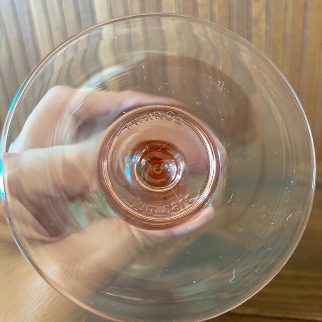 FRACE　ピンク　ワイングラス　フランス ヴィンテージ
