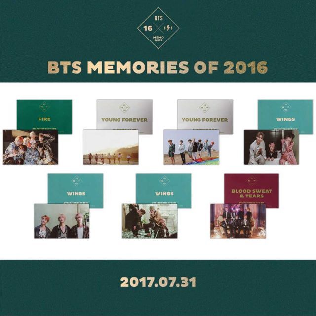 アイドルグッズBTS MEMORIES メモリーズ 2016 7枚セット - アイドルグッズ