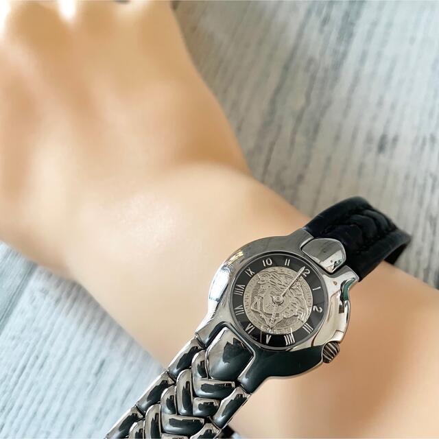 動作OK】VERSACE ヴェルサーチ 腕時計 シルバー メデューサ tic-guinee.net