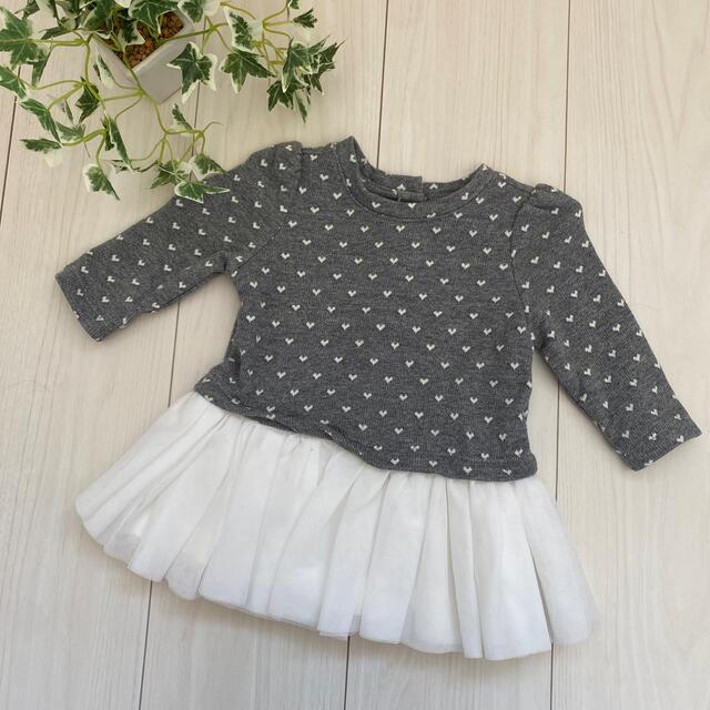 babyGAP(ベビーギャップ)のベビーギャップ　チュール付き　ワンピース　60 キッズ/ベビー/マタニティのベビー服(~85cm)(ワンピース)の商品写真