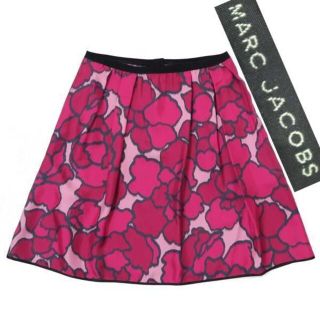 マークジェイコブス(MARC JACOBS)の新品 MARC JACOBS シルク Aライン タックスカート (ミニスカート)