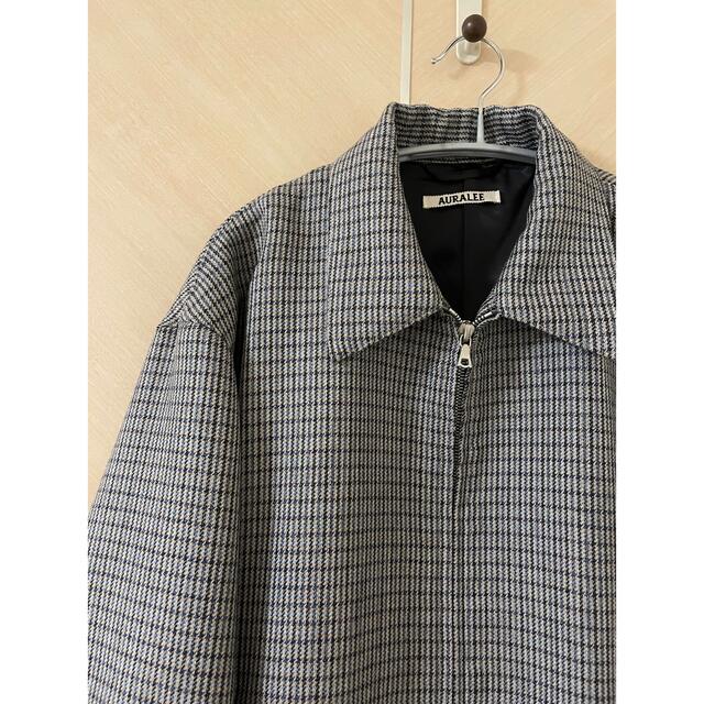 AURALEE / DOUBLE FACE CHECK ZIP BLOUSON