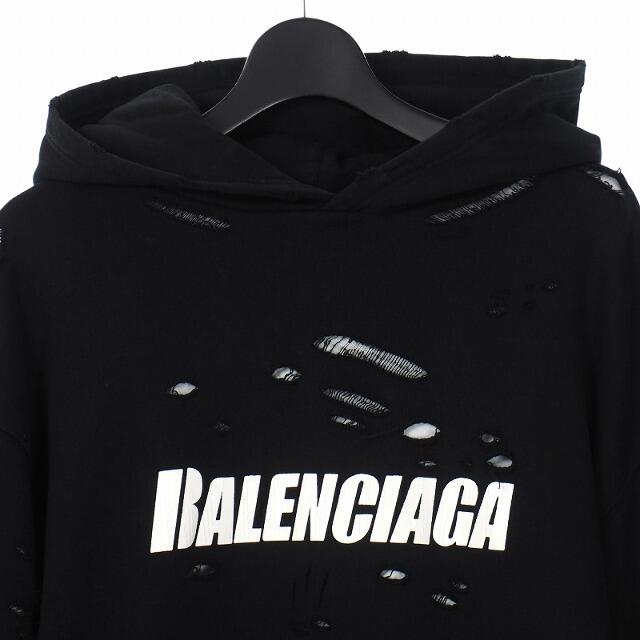 BALENCIAGA - バレンシアガ キャップス デストロイド フーディ BALENCIAGA - バレンシアガ キャップス デストロイド フーディ
