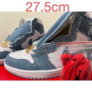 ナイキ(NIKE)のNIKE WMNS AIR JORDAN 1 DENIM 未使用 27.5cm(スニーカー)