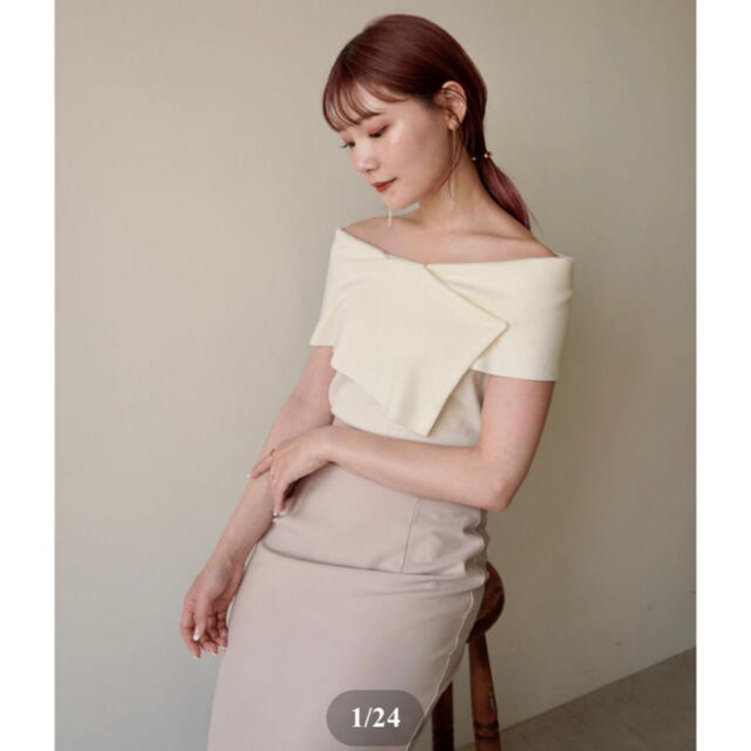 新品未使用！Acka off shoulder rib tops