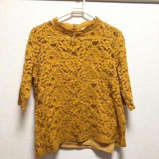 レプシィムローリーズファーム(LEPSIM LOWRYS FARM)の【美品】LOWRYS FARM❁レースハイネックプルオーバー(シャツ/ブラウス(長袖/七分))