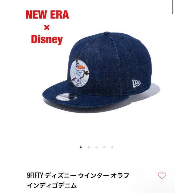 【希少】NEW ERA×Disney　コラボキャップ　オラフ　インディゴデニム