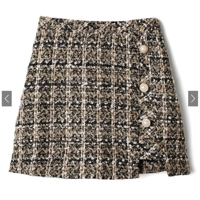 GRL(グレイル)のGRL　インパン裏地付きチェックミニスカート　ベージュ レディースのスカート(ミニスカート)の商品写真