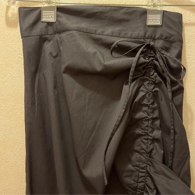 SLY ASYMMETRY HEM GATHER スカート ロングスカート 黒