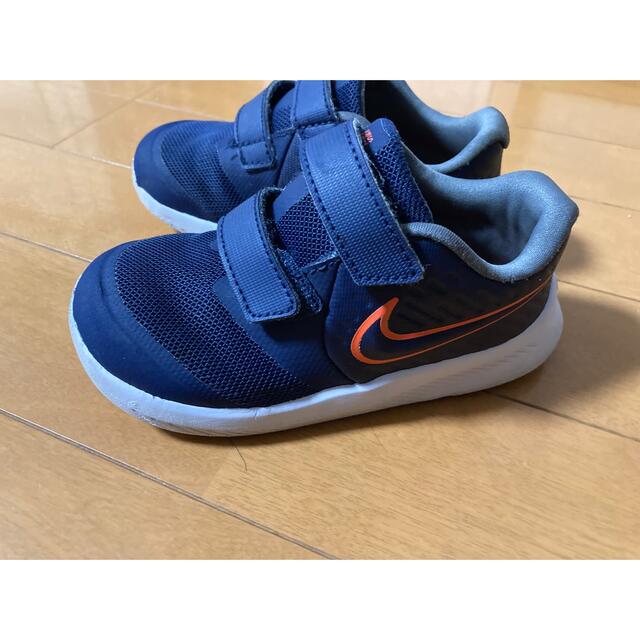 NIKE(ナイキ)のNIKEスターランナー14cmスニーカーナイキネイビーオレンジ キッズ/ベビー/マタニティのベビー靴/シューズ(~14cm)(スニーカー)の商品写真