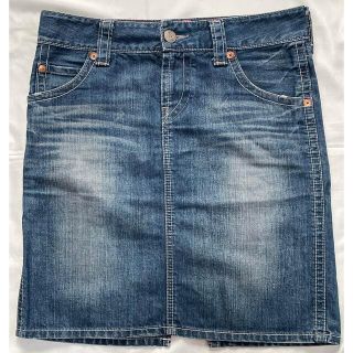 リーバイス(Levi's)の美品☆ Levi's　リーバイス　スカート デニム スリット　膝丈　ミニ丈(ひざ丈スカート)