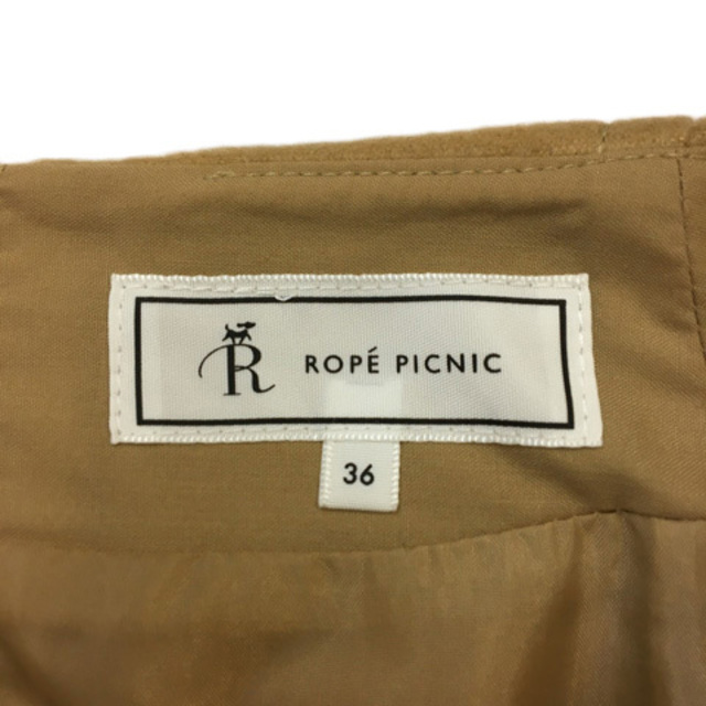 Rope' Picnic(ロペピクニック)のロペピクニック スカート 台形 タイト ミニ 起毛 無地 36 茶 ベージュ レディースのスカート(ミニスカート)の商品写真