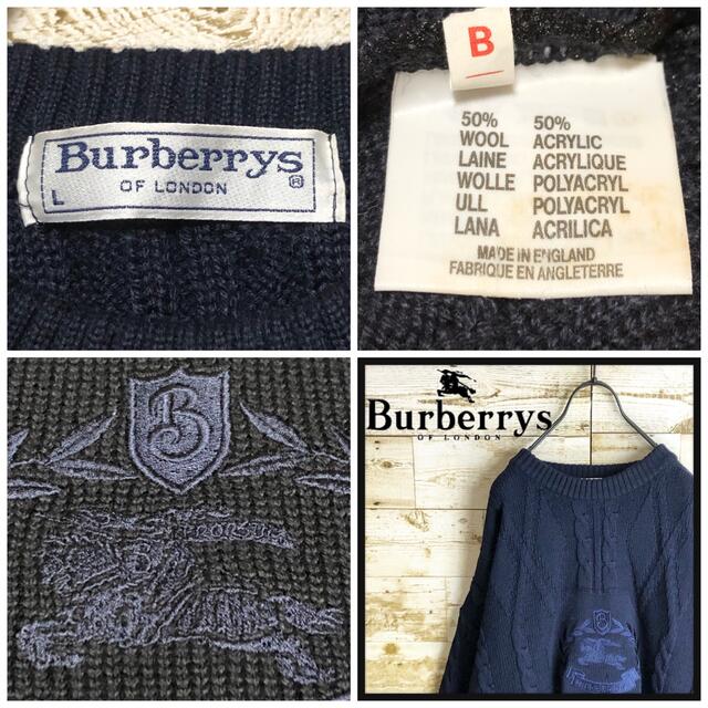 Burberrys バーバリー ニット セーター 立体 刺繍 ビック ホース