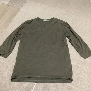 ナノユニバース(nano・universe)の最終値下げ　ナノユニバース　七分袖　tシャツ　カーキ　Ｌ　インナー(Tシャツ/カットソー(七分/長袖))