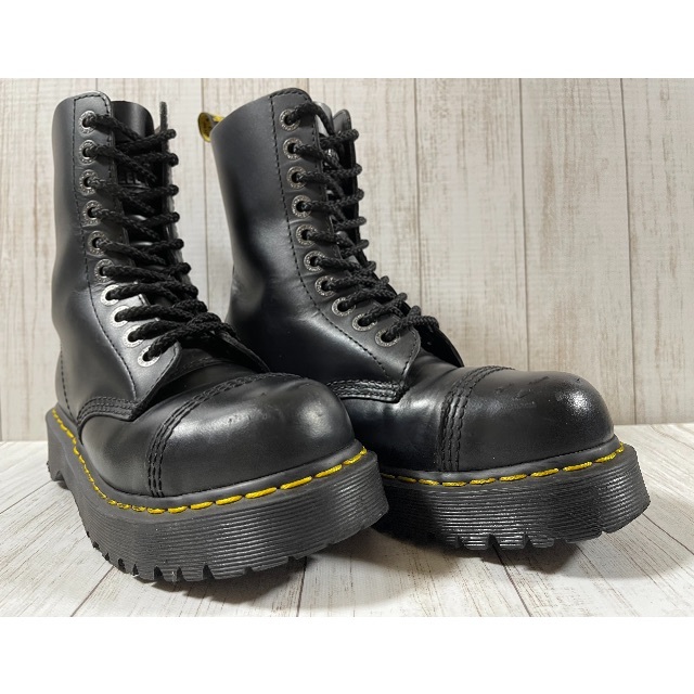 信頼 Dr.Martens - ドクターマーチン1861BXBスチールトゥ ブーツ 一番の ドクターマーチン 箱付き 27cm ダブルソール スチールトゥ イングランド製 ブーツ