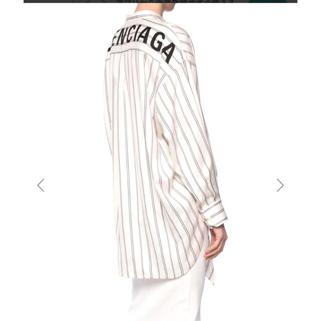 2019ss BALENCIAGA 国内正規品 バックプリントロゴ シルクシャツ | フリマアプリ ラクマ