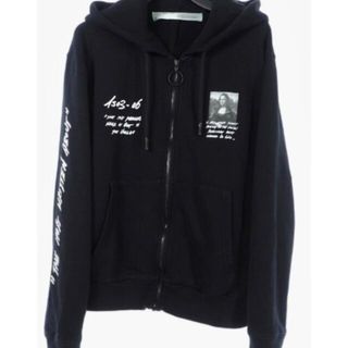 オフホワイト(OFF-WHITE)の希少 オフホワイト OFF WHITE モナリザジップドフーディーパーカー L(パーカー)