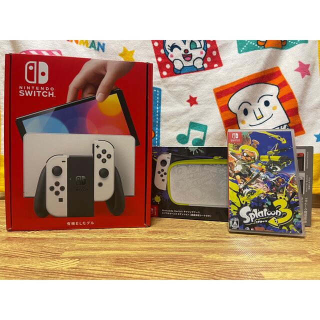 Nintendo Switch(ニンテンドースイッチ)の最安！新品　Nintendo Switch 有機ELモデル スプラトゥーン3 エンタメ/ホビーのゲームソフト/ゲーム機本体(家庭用ゲーム機本体)の商品写真