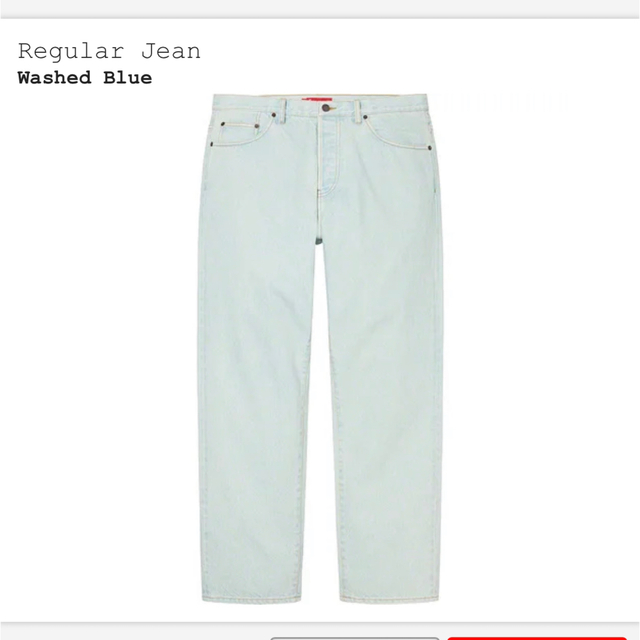 Supreme(シュプリーム)のSupreme Regular Jean washed blue メンズのパンツ(デニム/ジーンズ)の商品写真